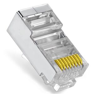 Vcom NM026 100lü Metal RJ45 8P8C Cat6-UTP-RJ45-3u Konnektör