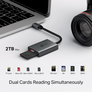 TP-LINK UA440C USB-C TO SD/MICROSD UHS-II 4.0 Kart Okuyucu Hub