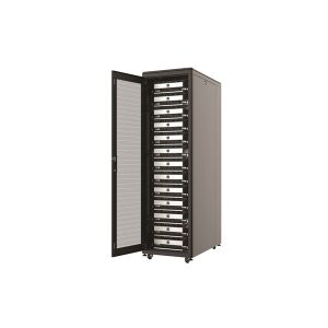 AGER 32U + 2li Fan 800x1000mm Dikili Tip Siyah Kabinet Vega AG-VB32U8010S1 Cam Kapak