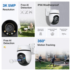 TP-LINK 2mp 4mm Kablosuz Wıfı Pan-Tilt IP Kamera Tapo C530WS