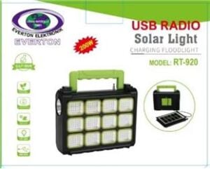 Everton Rt-920 Şarjlı 200w Solar Panelli Projektör (Radyolu)