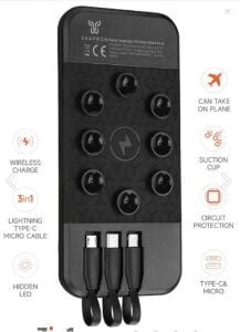 Snapron SNP-3003 10.000 Mah Vantuzlu Wireless Kablosuz ve 3in1 Kablolu Powerbank