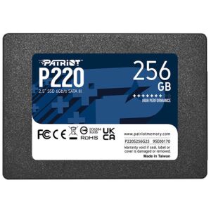 Patriot 256GB P220 550-490MB-s 2.5 SATA3 P220S256G25 SSD Disk