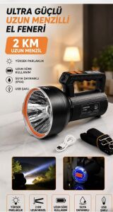 Everton Rt-698A Şarjlı Projektör 50w 5000lumen Şarjlı (15 Saat) Powerbank Özellik 2km Menzil