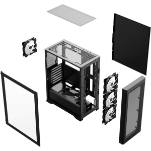 FRISBY 600w 80+ BRONZE FC-9480G Gaming Mid Tower PC Kasası