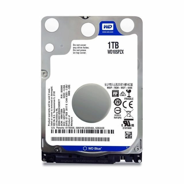 WD10SPZX 1TB 2.5'' 5400RPM 128MB Sata3 Blue Notebook Dahili HardDisk