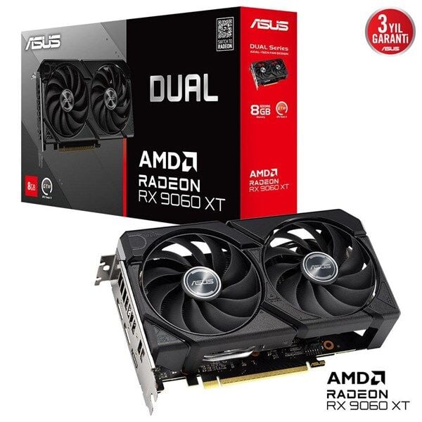 ASUS 8GB DUAL RX9060XT-8G GDDR6 128bit HDMI DP PCIe 5.0