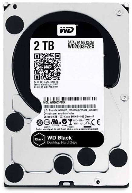WD2003FZEX 2TB 3.5'' 7200RPM 64MB Sata3 Black Masaüstü Gaming Dahili HDD