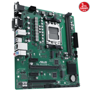 ASUS PRO A620M-C-CSM DDR5 HDMI-DVI-DP TYPEC PCIE 4.0 AM5 mATX Kurumsal Anakart