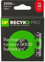 GP AA 2000 mAh Pro Şarjlı Kalem Pil 4+2li Paket  Paket GP210AAHCBR21-2GVPTLB6