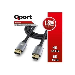 QPORT 2metre Q-DP14 DP Kablo 1.4v
