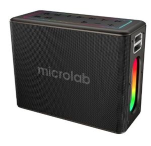 Microlab M60 Vega 15000mAh Batarya  Wireless Mikrofonlu Siyah Gri Usb + Tf Kart + Bluetooth Powerban