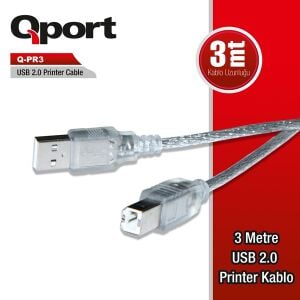 QPORT 3metre Q-PR3 Yaz�c� Kablosu 2.0v