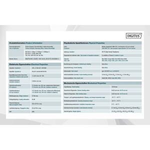 DIGITUS 500metre CAT6 Utp 23AWG Gri Makara Saf Bakır Kablo 0.50mm DK-1613-VH-5-GR