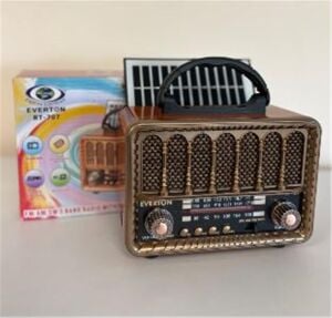 Everton RT-707 Bluetooth-USB-SD-FM Şarjlı  Nostaljik Radyo Solarlı Radyo