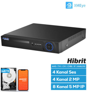 AVENiR 4kanal 1080N 1-diskli Analog Kayıt Cihazı AV-TC04M