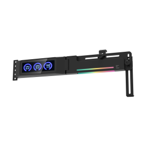 ZALMAN ZM-VS3 DS Black LCD Dijital Göstergeli 5 V ARGB USB 9 Pin Ayarlanabilir Ekran Kartı Destek Aparatı