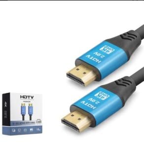 NODAR ND4054 HDMI 2.0 Kablo 4K 60 Hz OD 8.0 mm 15 m Siyah Mavi