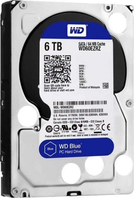 WD60EZRZ 6TB 3.5'' 5400RPM 64MB Sata3 Blue Masaüstü Dahili HardDisk