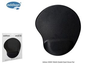 Addison 300521 Bileklik Destekli Siyah Mouse Pad