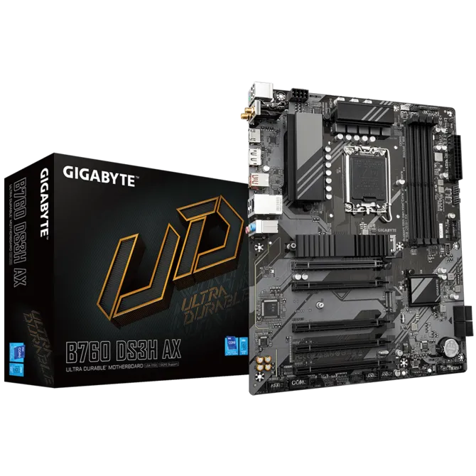 GIGABYTE B760 DS3H AX WIFI6E DDR4 HDMI-DP PCIE 4.0 1700p ATX