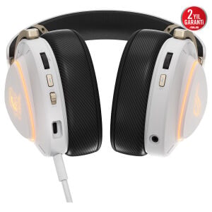 ASUS ROG Delta II KJP Beyaz Üçlü Bağlantı Modlu (2.4GHz / Bluetooth / 3.5mm) ARGB Kablosuz Oyuncu Kulaklığı / 90YH04C0-BHUA10