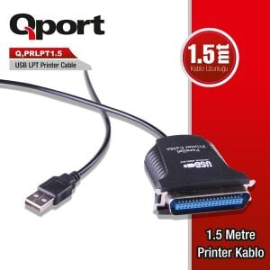 QPORT 1.5metre Q-PRLPT1.5 Paralel Yaz�c� Kablosu