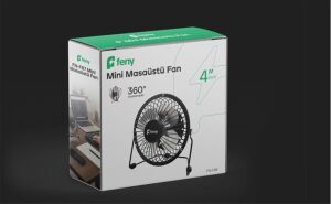 Feny FN-F86 Metal 360 Derece Dönebilen 4 Mini Masaüstü Fan