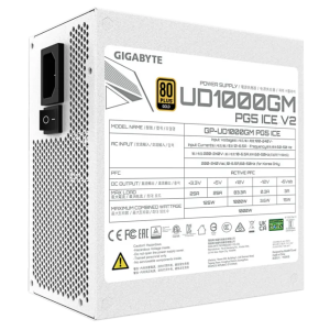 GIGABYTE 1000w 80+Gold GP-UD1000GM PG5 ICE Tam Modüler Power Supply Beyaz