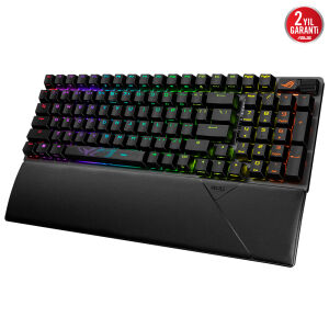 ASUS ROG Strix Scope II 96 Wireless NX Snow White - 96% RGB Mekanik Gaming Klavye - Tri-Mode 2.4GHz/BT/USB