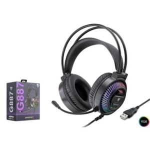 MOFAN G887 USB RGB 7.1 Surround Over-Ear Mikrofonlu Gaming Kulaklık Siyah