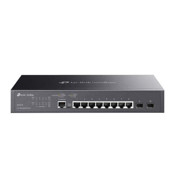 TP-LINK 8port 2-SFP Gigabit Ynetilebilir Switch Masast TL-SG3210