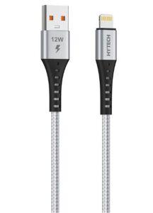 Hytech HY-X331 1m 2.4A Lightning Silver Gri Data + Şarj Kablosu