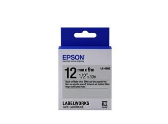 Epson LK-4SBE Gümüş Üzeri Siyah 12mm 9Metre Etiket