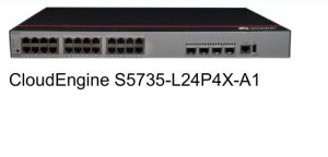 S5735-L24P4X-A1 24*10/100/1000BASE-T ports, 4*10GE SFP+ ports, PoE+, AC power