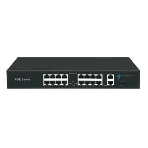 ODS 16port PoE 200w 1-SFP 10/100 Yönetilemez Switch 08ODS-16P2U1S-200