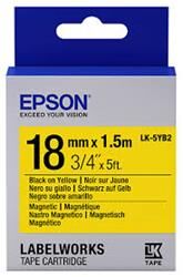 Epson LK-5YB2 Mıknatıslı Sarı Üzeri Siyah 18mm 9Metre Etiket
