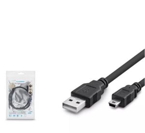 Hadron Hdx7524 Usb Mini V3-5Pin To Usb Kablo 50Cm Siyah