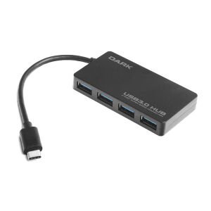 DARK Connect Master DK-AC-USB31X4 4port USB3.1-TYPE-C Siyah USB Çoklayıcı Hub