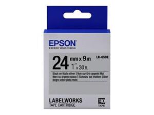 Epson LK-6SBE Gümüş Üzeri Siyah 24mm 9Metre Etiket