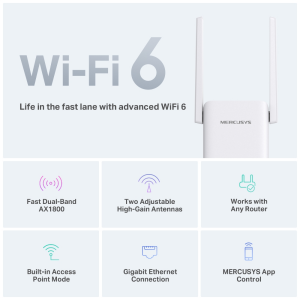MERCUSYS ME70X WIFI6 AX1800 Menzil Genişletici Priz Tip