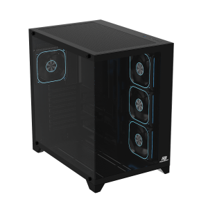 POWERBOOST 750W 80+ BRONZE PB-C9025B 4-RGB Fanlı SeaView Gaming Mid-Tower PC Kasası