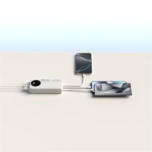 S-link IP-G220 20000mAh PD20W+QC3.0 Dahili Kablolu Beyaz LCD Taşınabilir Pil Şarj Cihazı Powerbank