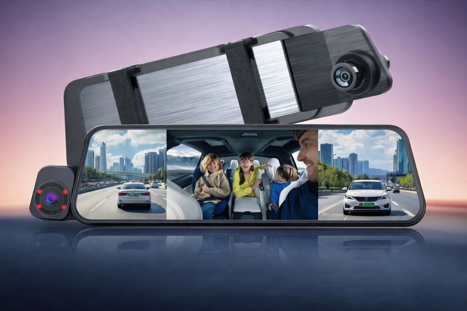 TWOGO GO-İC1PLUS 9,66  IPS·Wide Angle İki Kameralı Araç İçi Kamera (İK11L)