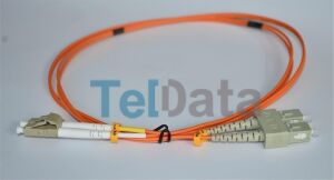 TELDATA TLD-SCLCOM21 SC-UPC-LC-UPC MM DX OM2 1 METRE FIBER OPTIK PATCHCORD