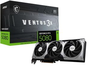 MSI GeForce RTX 5080 Ventus 3X OC 16GB GDDR7 256 Bit DLSS4 NVIDIA Beyaz Ekran Kartı