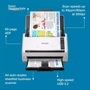 EPSON DS-530III A4 Workforce 40ppm 60sayfa kapasiteli Dublex Döküman Tarayıcı USB 2.0