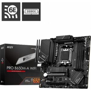 MSI PRO B650M-A WIFI6E DDR5 HDMI DP PCIE 4.0 AM5 mATX