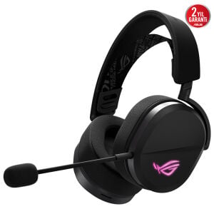 ASUS ROG Pelta Siyah Hafif  (2.4GHz / Bluetooth / USB-C) ARGB Kablosuz Oyuncu Kulaklığı / 90YH0410-BHUA00