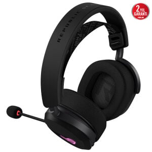 ASUS ROG Pelta Siyah Hafif  (2.4GHz / Bluetooth / USB-C) ARGB Kablosuz Oyuncu Kulaklığı / 90YH0410-BHUA00